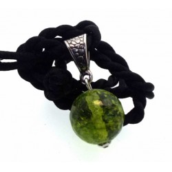 16mm Siberian Green Quartz Gemstone Sphere Pendant